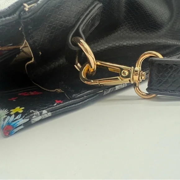 Moda Luxe Colorful Floral Preppy Large Satchel Handbag - Picture 11 of 16